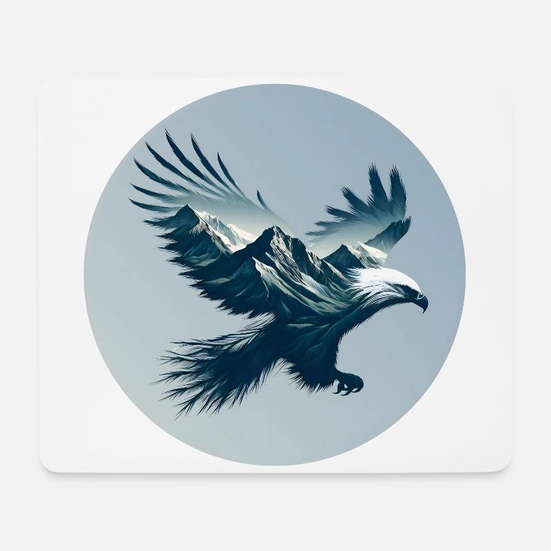 Adler - Mountains and Forests - Mouse Pad (horizontal) - white