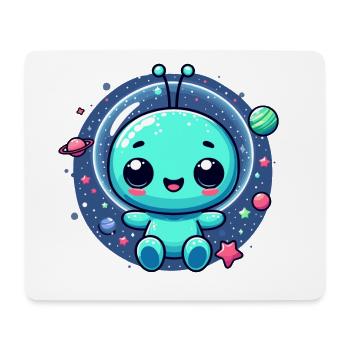 Designs For Kids – Freundliche Aliens - Mousepad (Querformat) - Weiß - Vorne