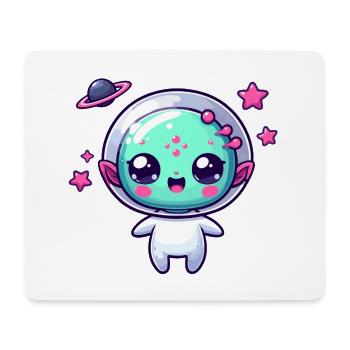 Designs For Kids – Freundliche Aliens - Mousepad (Querformat) - Weiß - Vorne
