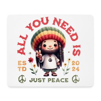 All You Need Is Just Peace - Mousepad (Querformat) - Weiß - Vorne