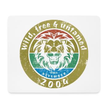 20. Geburtstag Wild, free & untamed since 11/2004 - Mousepad (Querformat) - Weiß - Vorne