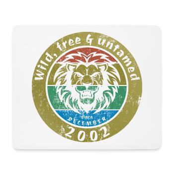22. Geburtstag Wild, free & untamed since 12/2002 - Mouse Pad (horizontal) - white - Front