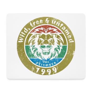 25. Geburtstag Wild, free & untamed since 12/1999 - Mousepad (Querformat) - Weiß - Vorne