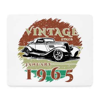 60. Geburtstag - Klassiker - Vintage since 01/1965 - Mousepad (Querformat) - Weiß - Vorne