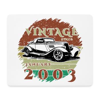 22nd Birthday - Classic - Vintage since 01/2003 - Mouse Pad (horizontal) - white - Front