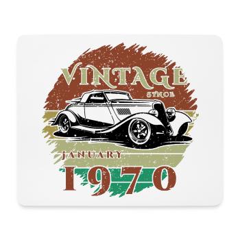55. Geburtstag - Klassiker - Vintage since 01/1970 - Mousepad (Querformat) - Weiß - Vorne