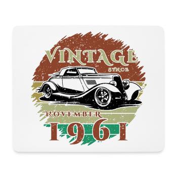63. Geburtstag - Klassiker - Vintage since 11/1961 - Mousepad (Querformat) - Weiß - Vorne