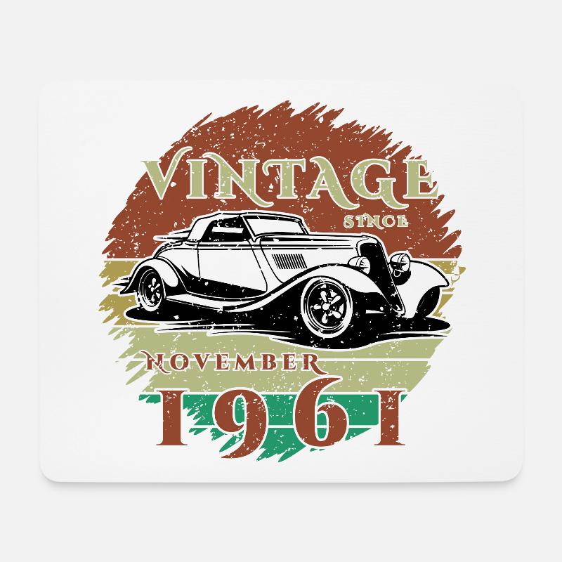 63. Geburtstag - Klassiker - Vintage since 11/1961 - Mousepad (Querformat) - Weiß