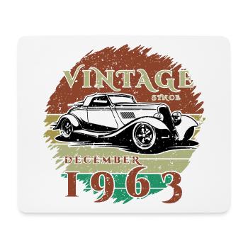 61. Geburtstag - Klassiker - Vintage since 12/1963 - Mousepad (Querformat) - Weiß - Vorne
