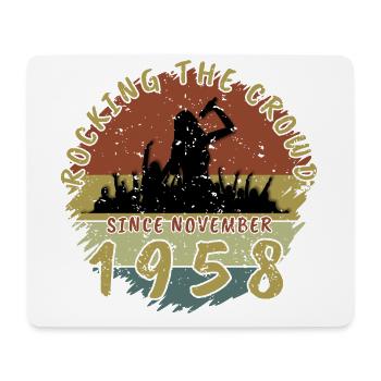 66. Geburtstag Rocking the crowd SNG 11/1958 - Mousepad (Querformat) - Weiß - Vorne