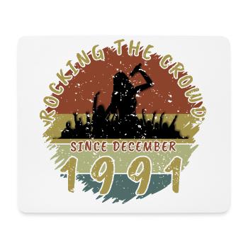 33. Geburtstag Rocking the crowd SNG 12/1991 - Mousepad (Querformat) - Weiß - Vorne