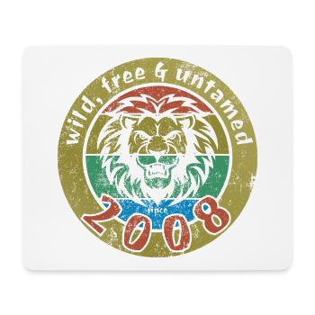 16e anniversaire Sauvage, libre et indompté depuis 2008 - Tapis de souris (format paysage) - blanc - Devant