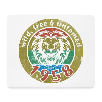66th birthday Wild, free & untamed since 1958 - Mouse Pad (horizontal) - white - Front