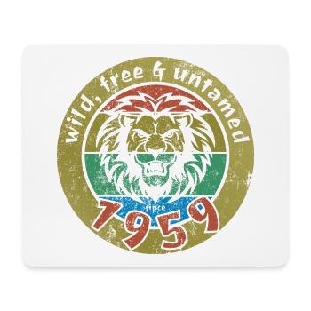65th Birthday Wild, free & untamed since 1959 - Mouse Pad (horizontal) - white - Front