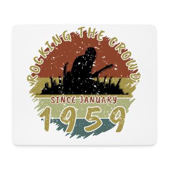 66th birthday Rocking this planet GIT 01/1959 - Mouse Pad (horizontal) - white - Front