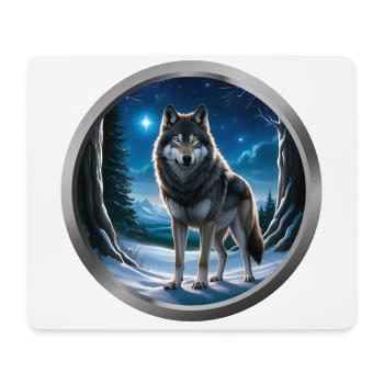 Wolf Animal - 3 - Mouse Pad (horizontal) - white - Front