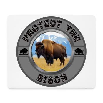Protect the Bison - Mouse Pad (horizontal) - white - Front