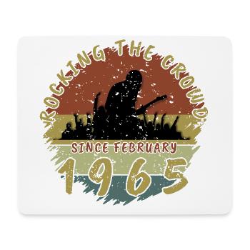 60. Geburtstag Rocking the crowd GIT 02/1965 - Mousepad (Querformat) - Weiß - Vorne