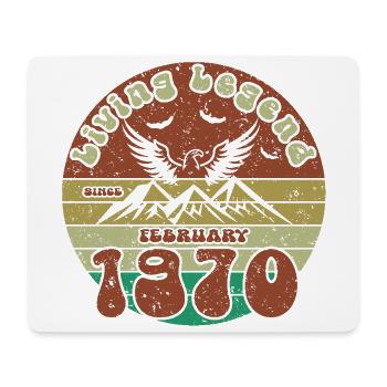 55. Geburtstag Living Legend since VIN 02/1970 - Mousepad (Querformat) - Weiß - Vorne