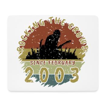 22. Geburtstag Rocking the crowd GIT 02/2003 - Mousepad (Querformat) - Weiß - Vorne