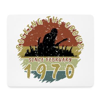 55th Birthday Rocking the crowd GIT 02/1970 - Mouse Pad (horizontal) - white - Front