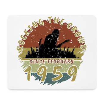66. Geburtstag Rocking the crowd GIT 02/1959 - Mousepad (Querformat) - Weiß - Vorne
