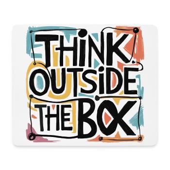 Think outside the box - Motivation - Alternative - Mouse Pad (horizontal) - white - Front