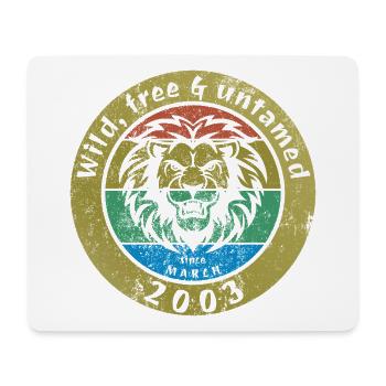 22ème anniversaire Sauvage, libre et indompté depuis 03/2003 - Tapis de souris (format paysage) - blanc - Devant