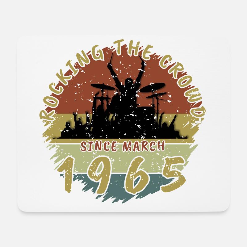 60. Geburtstag Rocking the crowd DRM 03/1965 - Mousepad (Querformat) - Weiß