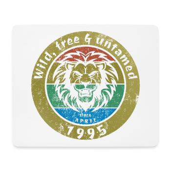 30. Geburtstag Wild, free & untamed since 04/1995 - Mouse Pad (horizontal) - white - Front