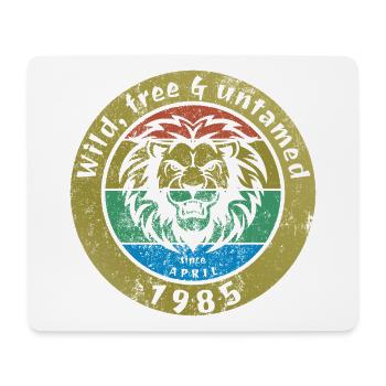 40ème Anniversaire Sauvage, libre et indompté depuis 04/1985 - Tapis de souris (format paysage) - blanc - Devant