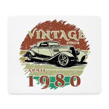 45ème Anniversaire - Classique - Millésime depuis 04/1980 - Tapis de souris (format paysage) - blanc - Devant