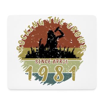 44. Geburtstag Rocking the crowd SNG 04/1981 - Mousepad (Querformat) - Weiß - Vorne