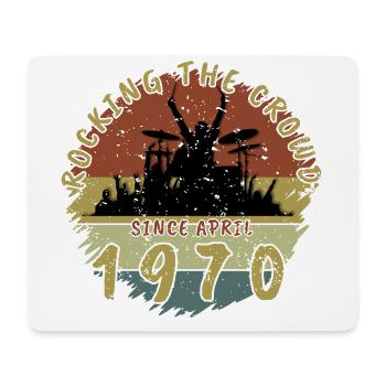 55. Geburtstag Rocking the crowd DRM 04/1970 - Mousepad (Querformat) - Weiß - Vorne