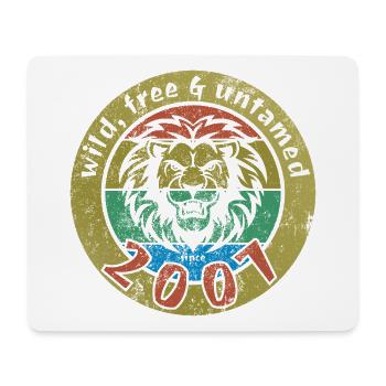 18ème anniversaire Sauvage, libre et indompté depuis 2007 - Tapis de souris (format paysage) - blanc - Devant