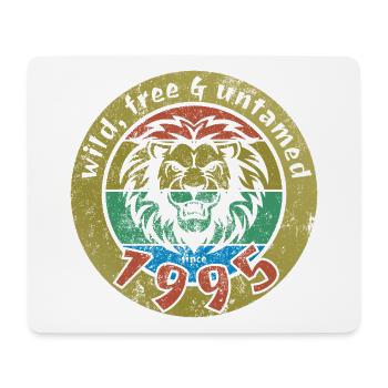 30th Birthday Wild, free & untamed since 1995 - Mouse Pad (horizontal) - white - Front