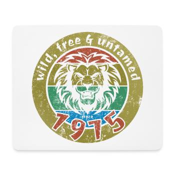50th Birthday Wild, free & untamed since 1975 - Mouse Pad (horizontal) - white - Front