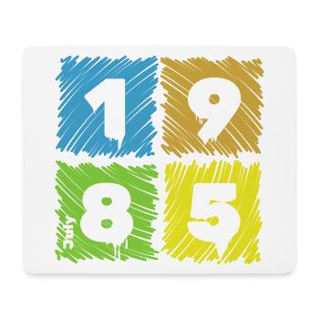 40. Geburtstag Farbige Patches since 07/1985 - Mousepad (Querformat) - Weiß - Vorne