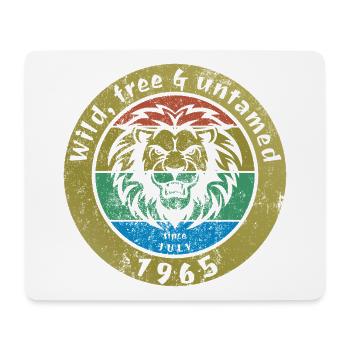 60. Geburtstag Wild, free & untamed since 07/1965 - Mousepad (Querformat) - Weiß - Vorne