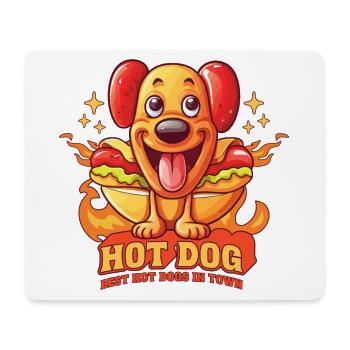 Hot Dog Hund Wurst Fast Food Wortwitz Lustig Humor - Mousepad (Querformat) - Weiß - Vorne