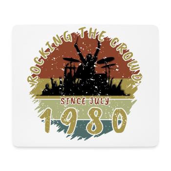 45th Birthday Rocking the crowd DRM 07/1980 - Mouse Pad (horizontal) - white - Front