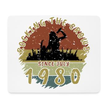 45. Geburtstag Rocking the crowd SNG 07/1980 - Mousepad (Querformat) - Weiß - Vorne