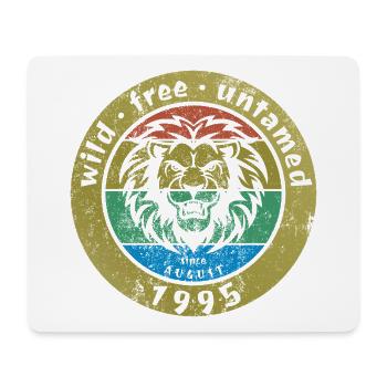 30. Geburtstag Wild, free & untamed since 08/1995 - Mouse Pad (horizontal) - white - Front