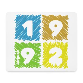 33. Geburtstag Farbige Patches depuis 08/1992 - Tapis de souris (format paysage) - blanc - Devant
