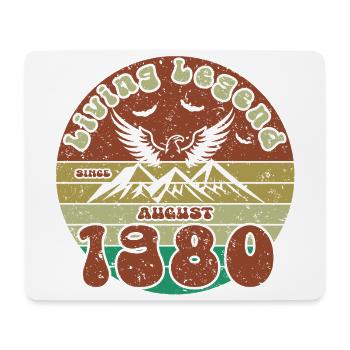 45th Birthday Living Legend since VIN 08/1980 - Mouse Pad (horizontal) - white - Front