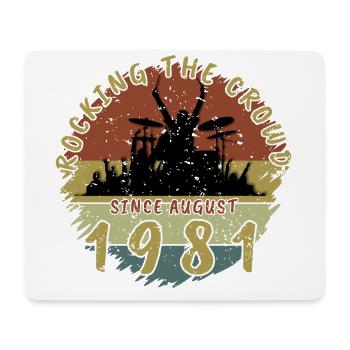 44. Geburtstag Rocking the crowd DRM 08/1981 - Mousepad (Querformat) - Weiß - Vorne