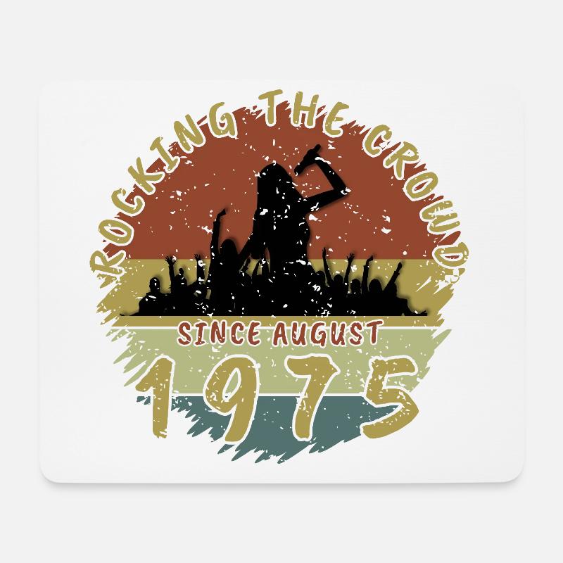 50. Geburtstag Rocking the crowd SNG 08/1975 - Mousepad (Querformat) - Weiß