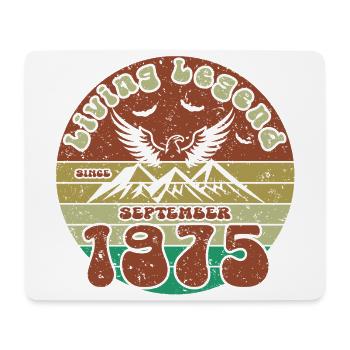 50. Geburtstag Living Legend since VIN 09/1975 - Mousepad (Querformat) - Weiß - Vorne