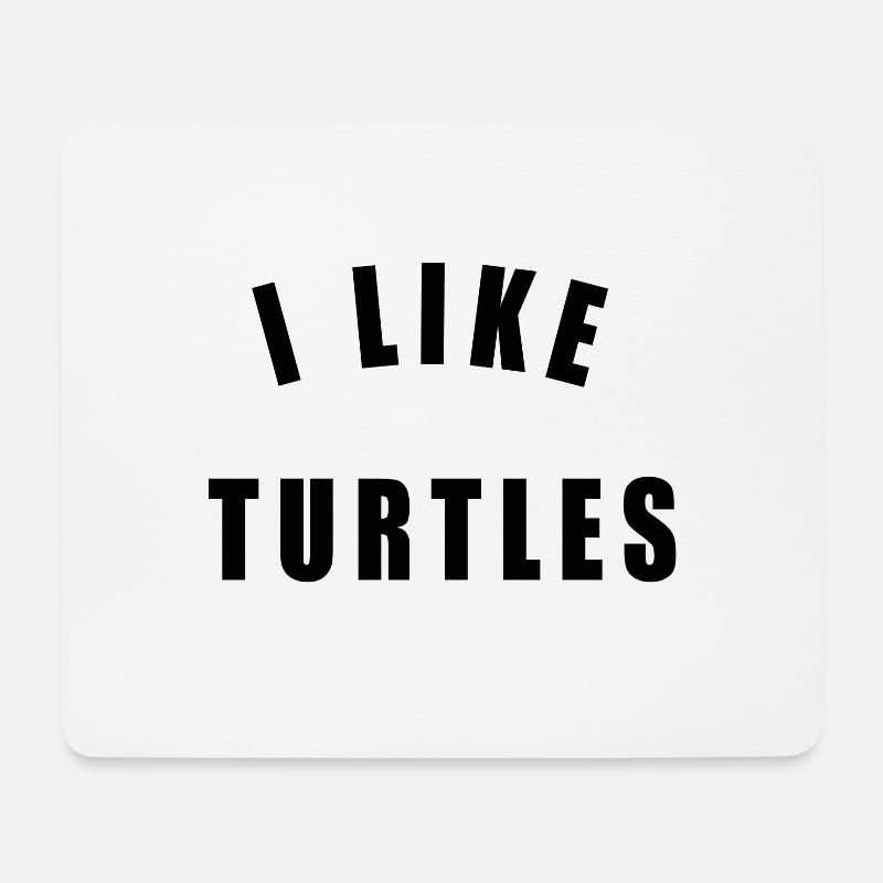ICH MAG SCHILDKRÖTEN! GESCHENKIDEE - Mousepad (Querformat) - Weiß