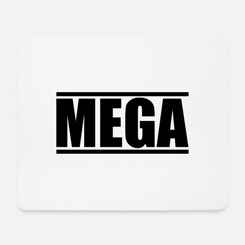 MEGA - Mousepad (Querformat) - Weiß